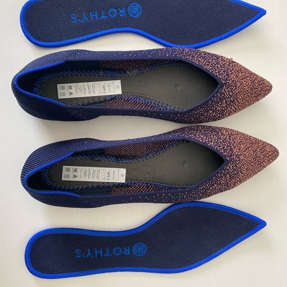 Sold! 9.5 Rothy’s Midnight Metallic Points - Picture 4 of 6